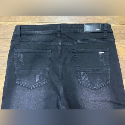 Jeans Amiri Watercolor Logo Hombre Azules Y Jeans Amiri Watercolor