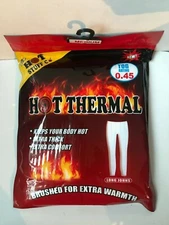 Mens Thick Brushed Warm Leggings Long Johns White Medium Baselayer TOG 0.45 M