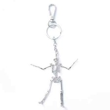 Halloween Zinc Articulated Skeleton Keychain Keyring Bag Charm Accessory