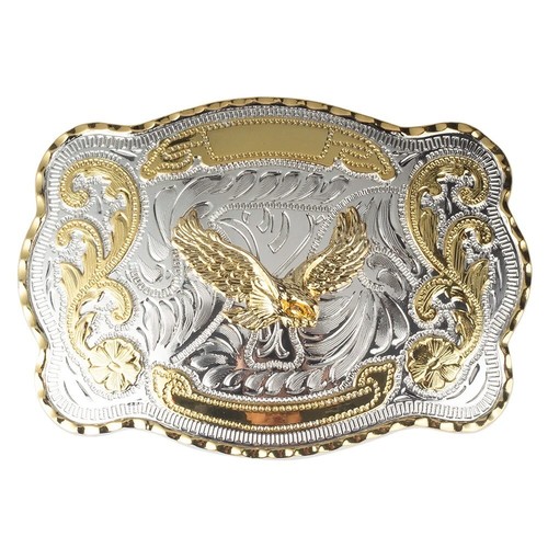 Fibbia cintura animale grande doppio colore scorpione oro per uomo lega cowboy western - Foto 32 di 34