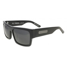 Black Flys Fly Menace Sunglasses - Shiny Black - Smoke Polarized