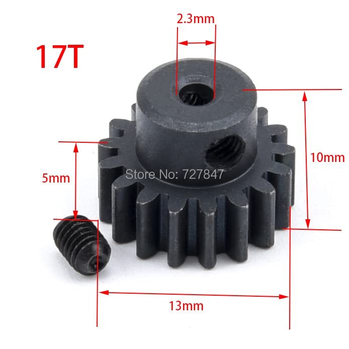BQLZR 44T Silver Steel Drive Gear - Replacement For 1:10 Scale RC Cars