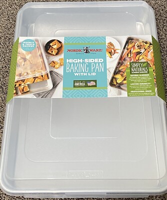 Nordic Ware Aluminum High Sided Half Sheet Pan With Lid 13” x 18