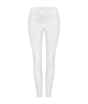 Cavallo Damen Reithose Caja GRIP C weiß Micro Premium Vollbesatz Turnier