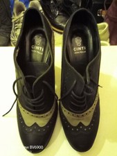 ELEGANTI SCARPE FRANCESINE CINTI 38 PERFETTE VERA PELLE+PACCO BUON NATALE ENTRA!