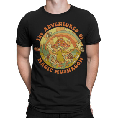 Magic Mushroom 70s Psychedelic T-Shirt for Fun Lovers #SR#T433