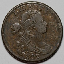 1802 Draped Bust Large Cent - Stemless - Digs - US 1c Copper Coin