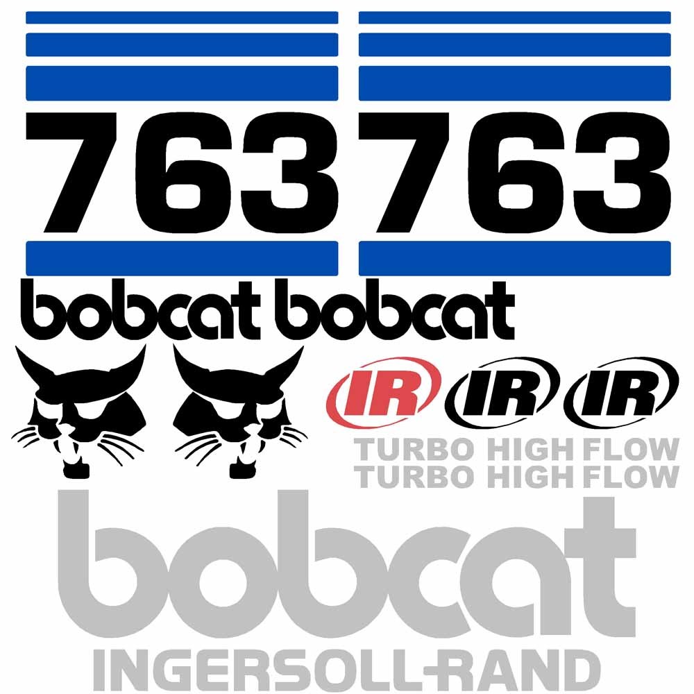 Bobcat 763 Skid Steer Decal Kit – Reproduction Sticker Set – Made In Australia