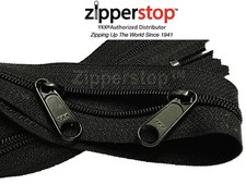 4.5mm YKK Zipper with Double Pull- Head to Head Sliders Made in USA