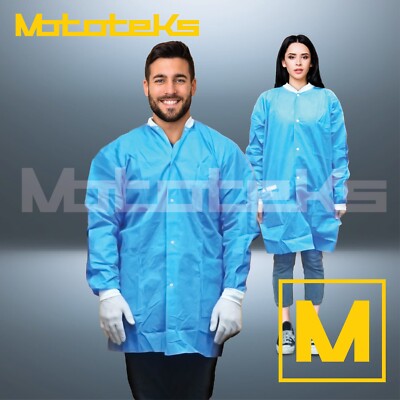 [50PCS] Disposable Non Medical Isolation Gowns with Elastic Cuff and Pockets XXL