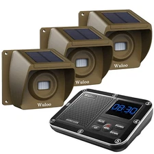 Wulolo 1/3 Mile Solar Driveway Alarm Wireless System Outdoor Waterproof Sensors