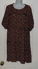 Knox Rose Floral Short Sleeve Boho Dress Large