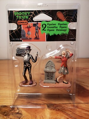 NEW Lemax Spooky Town Undead Groove Figure  #12013 Skeleton Tomb Boom Box 2021