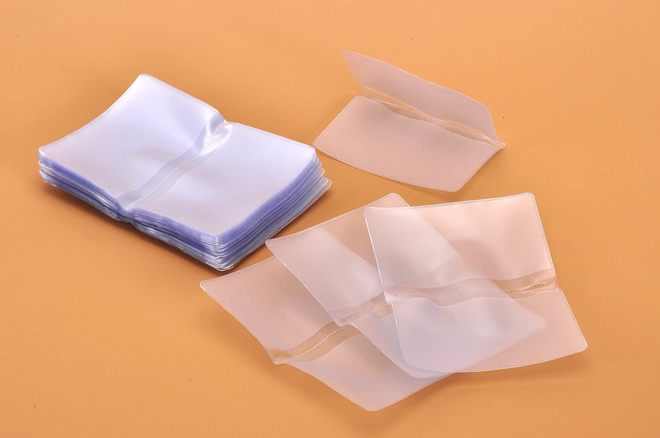 Portatessere-card- fototessere plastica 2 tasche Trasparente opalino 100 pezzi