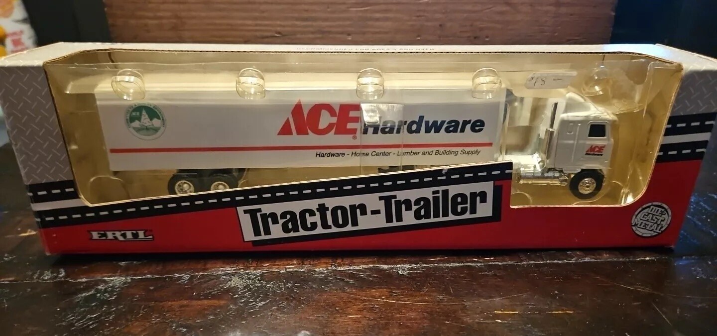 ERTL TRACTOR TRAILER ACE HARDWARE 1993 USA MADE 1:64 SCALE IN BOX