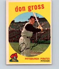 1959 TOPPS BASEBALL #228 DON GROSS         MID GRADE   HF