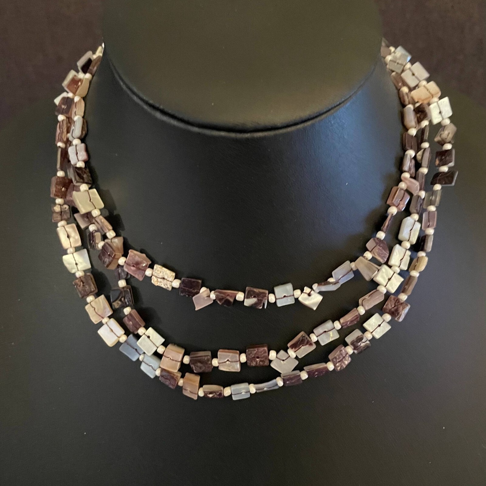 Cookie Lee Multicolor Square Shell Beads Multi St… - image 1