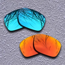US Blue&Fire Red Lenses Replacement For-Oakley Holbrook Mix Polarized