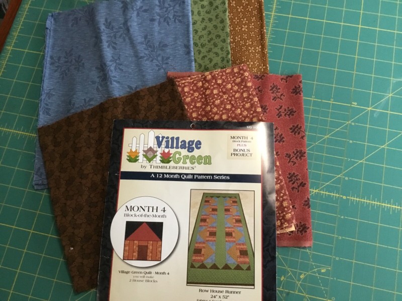 Thimbleberries Quilt Kit.VillageGreen.Month4Project.Table Runner.24”x52”complete