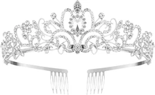 Crystal Tiara Crowns for Women Girls Princess Elegant Crown with Combs Women'S H