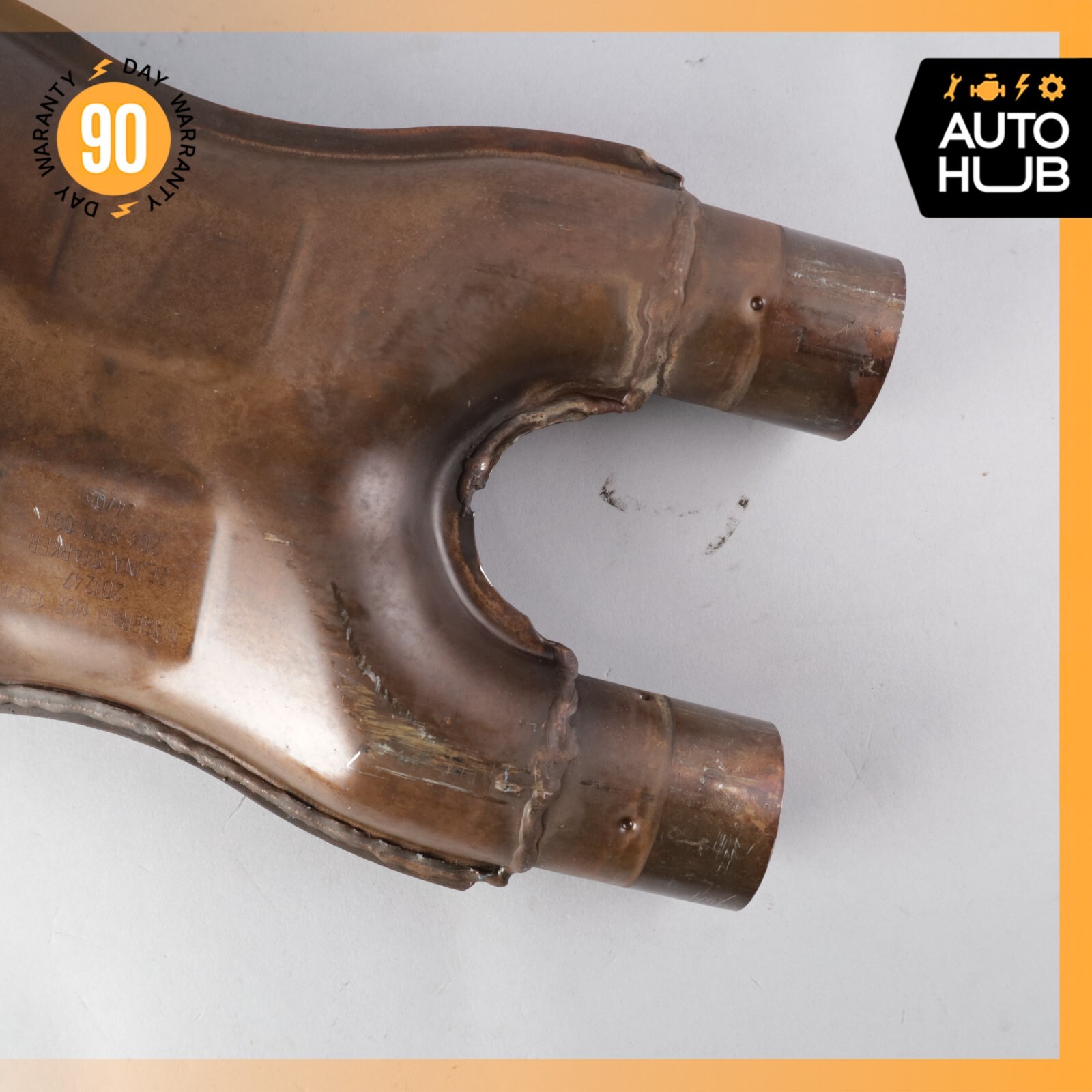 05-07 Maserati Quattroporte M139 Exhaust Mid Pipe Center Resonator Silencer OEM