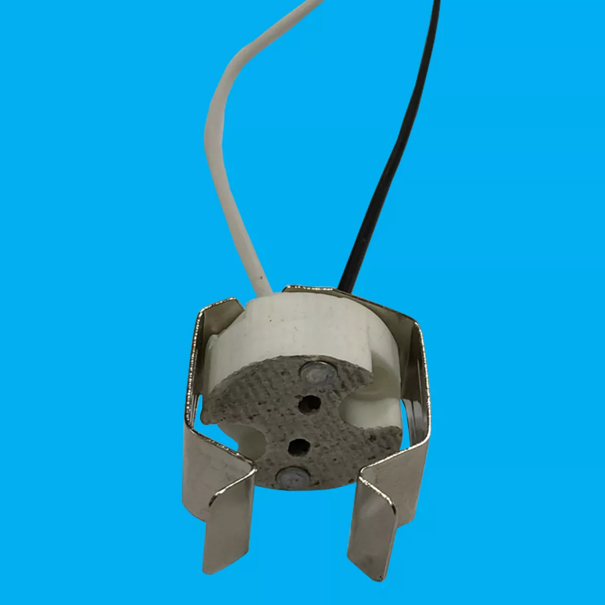 MR16 GU5.3 Ceramic Socket With Retaining Clip LED Halogen Fitting Lamp Holder
