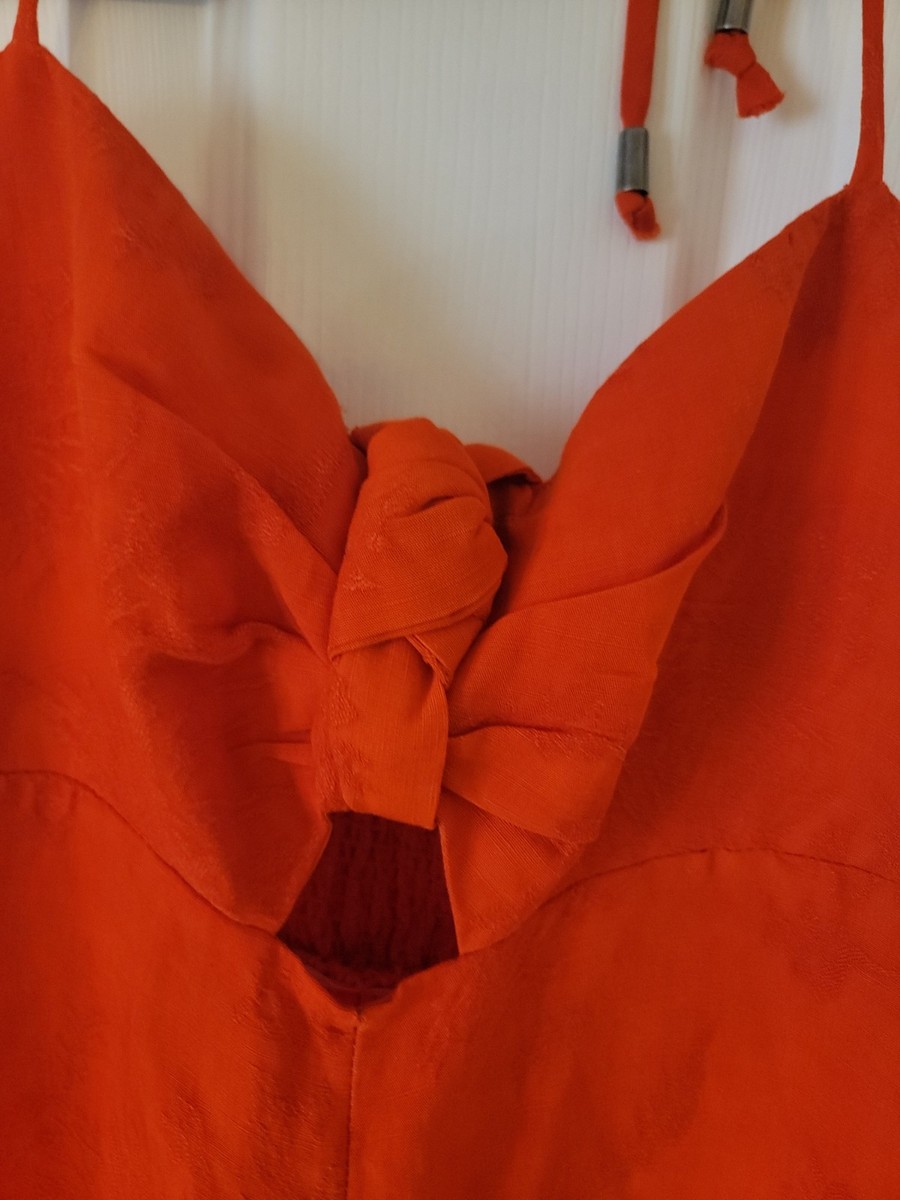Anthropologie Elevenses Jumpsuit Sz 4 Linen Blend Tropicale Crop Wide Leg  View 5