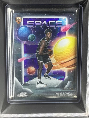 2025-26 Topps Cosmic Chrome Space Walk Drake Powell Purple Nebula 121/150 #SW-11