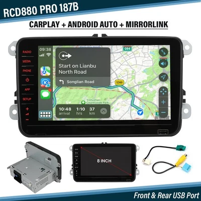 8" RCD880 PRO RCD360 Autoradio Carplay Android Auto Rear USB Für VW Golf Sharan - Bild 1 von 4