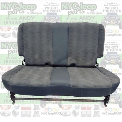 03-06 Jeep Wrangler TJ Cloth OEM REAR SEAT Fold Bench Dark Gray