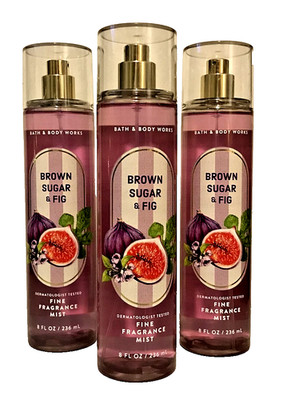 BROWN SUGAR & FIG FRAGRANCE MIST BODY SPRAYS 8 OZ BATH BODY WORKS NEW 3 PACK LOT