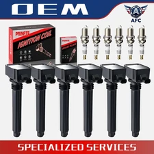 UF648 6X OEM Ignition Coil & Iridium Spark Plug For Dodge Jeep Ram Chrysler 3.6L