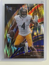 2025 Select DK Metcalf Red Blue Shock Prizm Club Level 253 Steelers SP