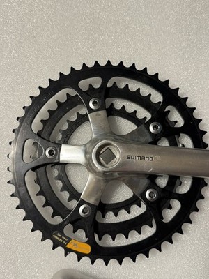 SHIMANO『DEORE XT』(FC-M730)トリプル46/36/24 Vintage Shimano Deore XT Fc-m730 MTB Crankset 175mm Crank Arms 5