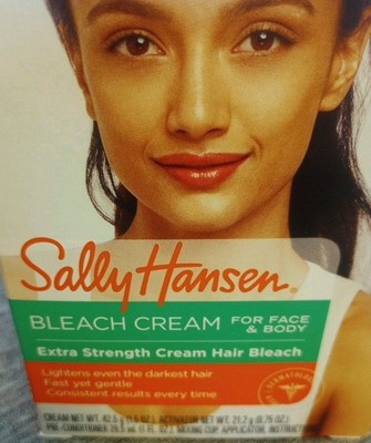 Sally Hansen Extra Strength Bleach Cream Complete Kit Face & Body  NIB