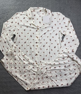 Everyday by Martha Stewart Womens Large Thanksgiving Long Sleeve Pajama Set