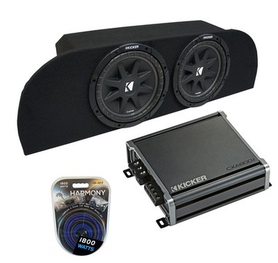 03-08 Fits Nissan 350Z Coupe Strut Kicker Comp C10 Dual 10'' Sub Box CXA800.1 Amp