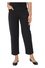 AnyBody Women's All-Stretch Twill Straight Leg Ankle Pants Black