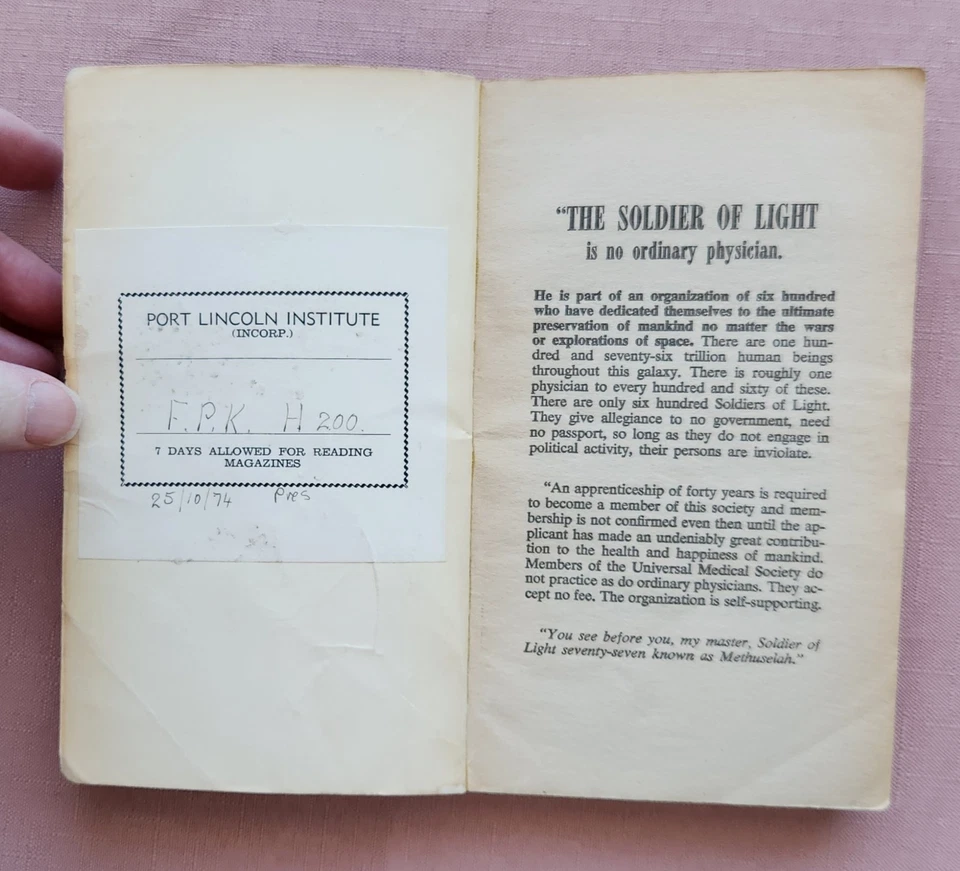 Ole Doc Methuselah by L. Ron Hubbard, 1970, Paperback, Ex-Library - Image 2 of 4