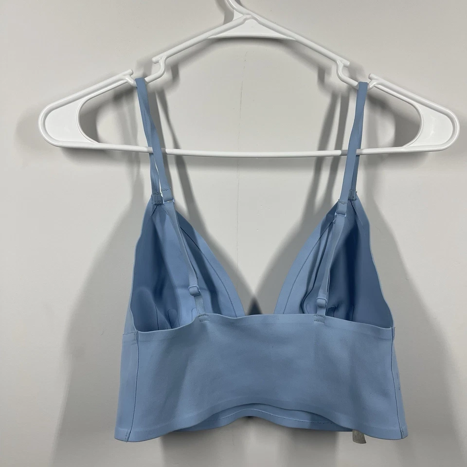 Intimately Free People Feels Right Bralette S Blue V Neckline Stretch - Image 2 of 4