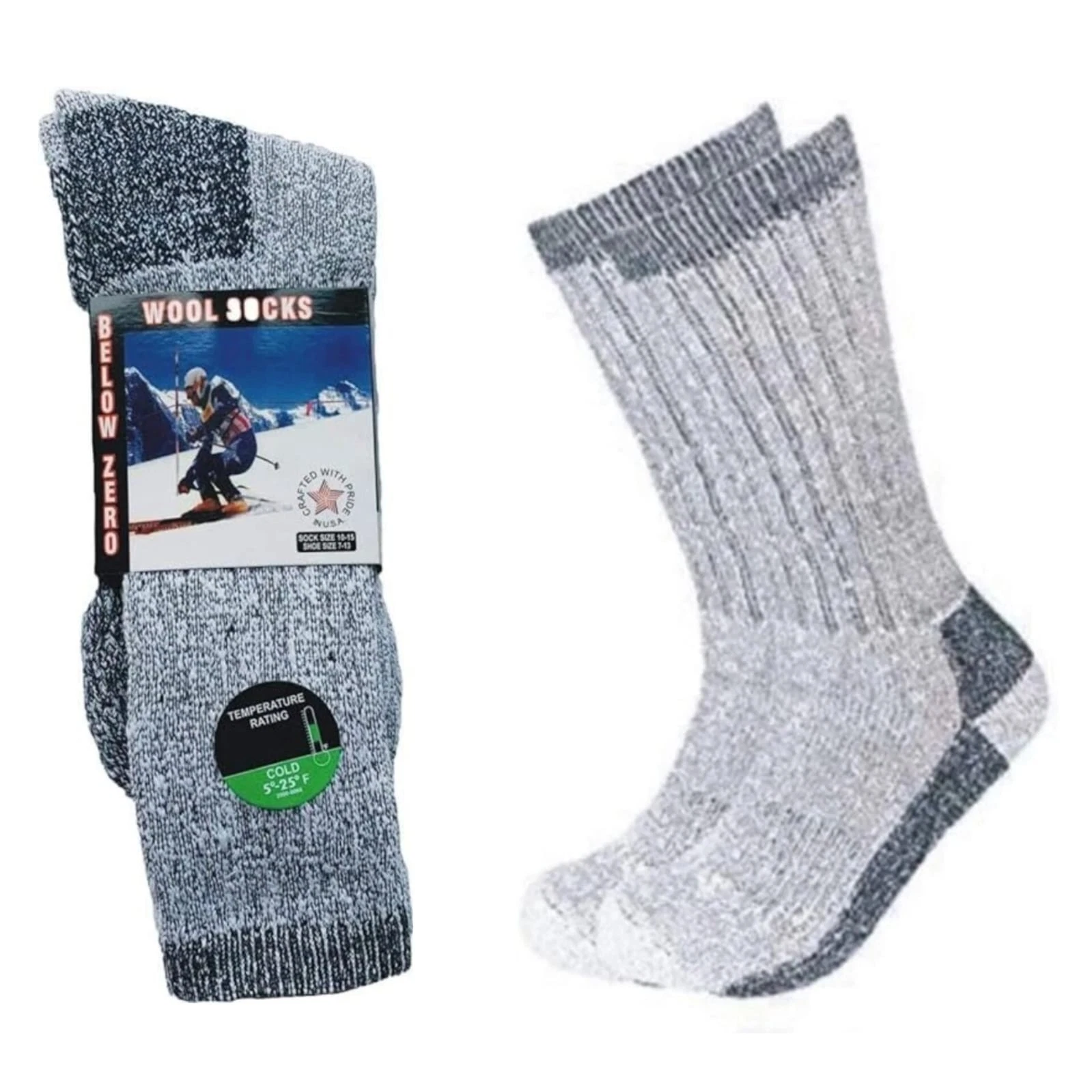 6 Pairs Men Merino Thermal Wool Socks Insulated Cold Weather Winter Socks
Opens in a new window or t