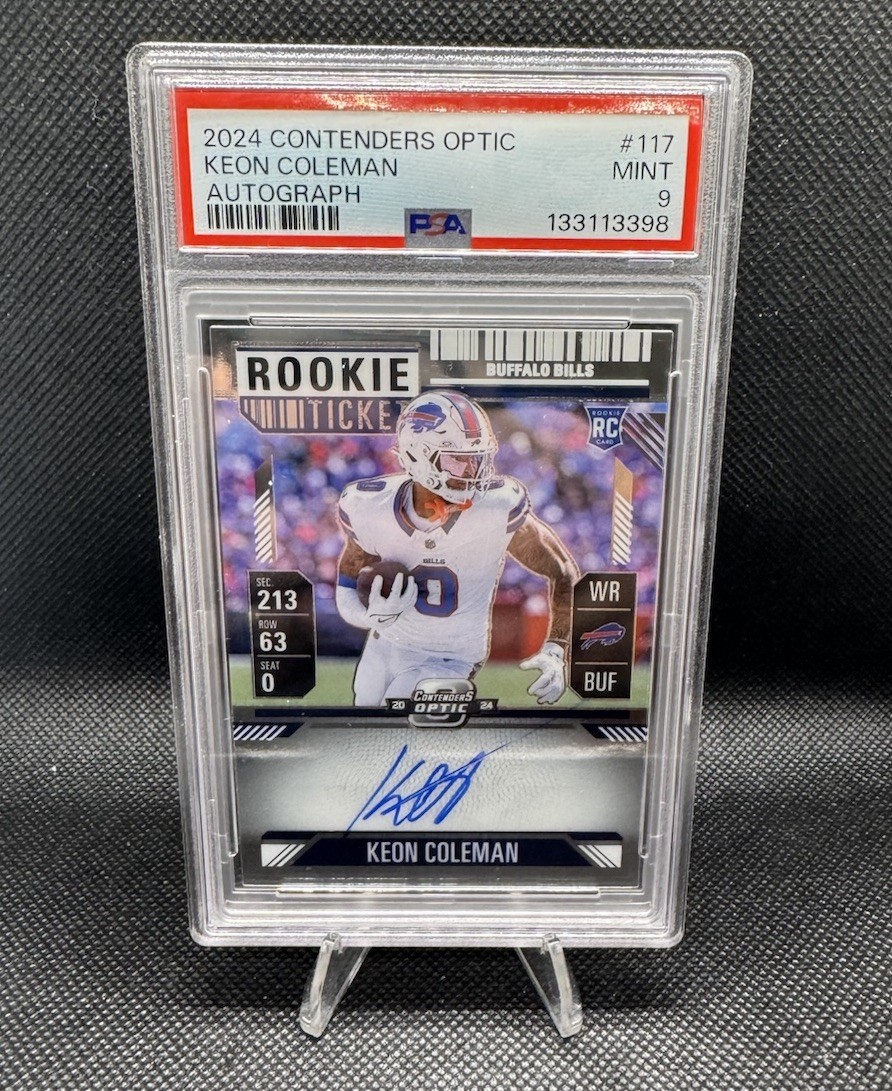 2024 CONTENDERS OPTIC AUTO-#117 KEON COLEMAN PSA 9