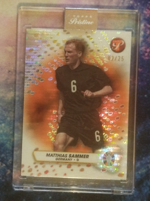 Matthias Sammer - 2024 Topps Pristine Euros Orange Refractor /25 #64 Germany