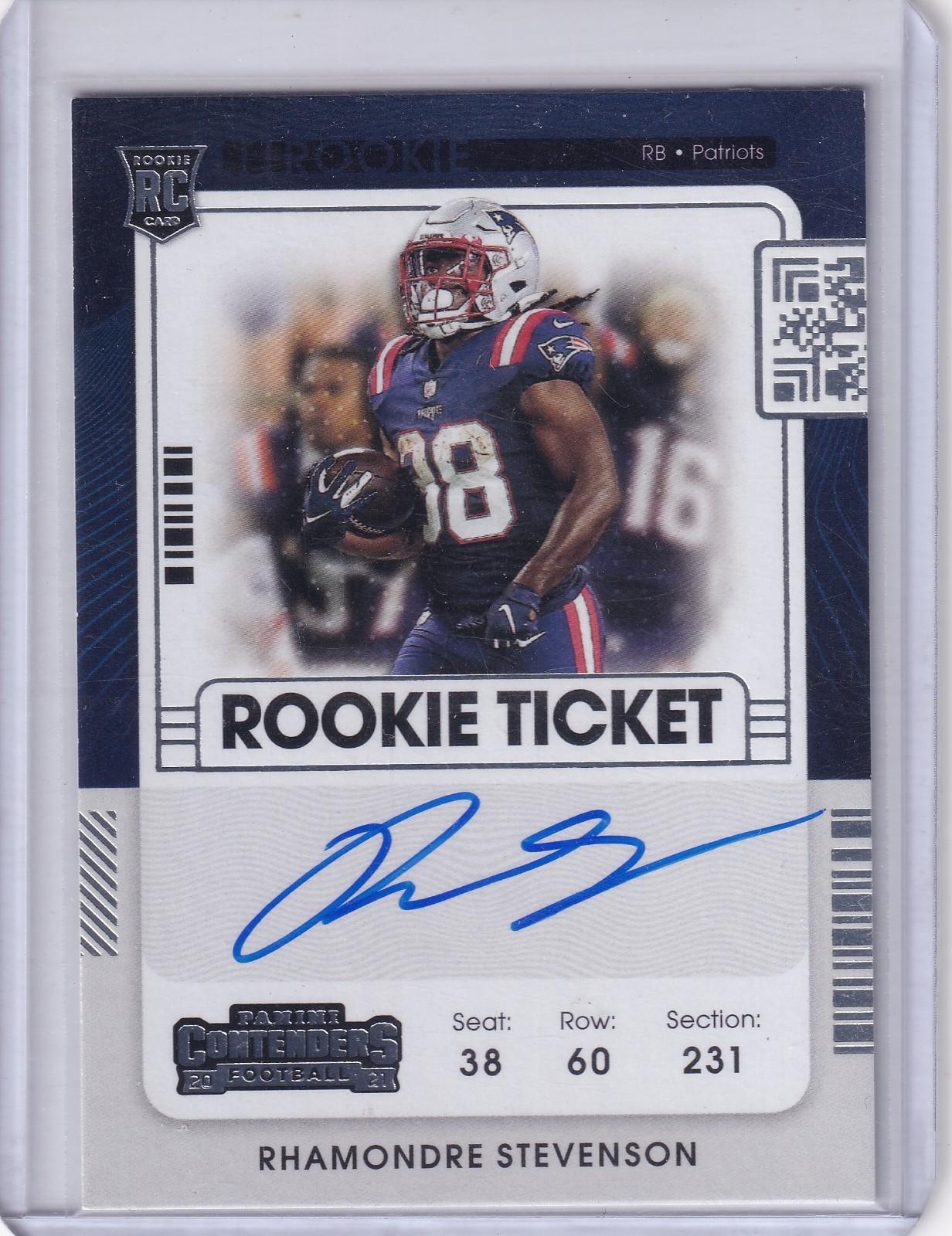 Rhamondre Stevenson 2021 Contenders Variation Rookie Ticket Rc Auto
