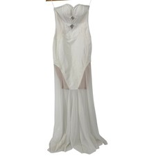 Fashion Nova Sheer Mesh Mermaid Evening Gown Bandage Night Life Corset Bridal