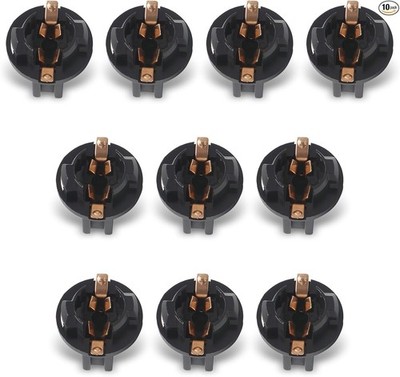 10 PCS Dash Light Bulbs Base, T10 Twist Lock Socket, Wedge Instrument Panel Dash