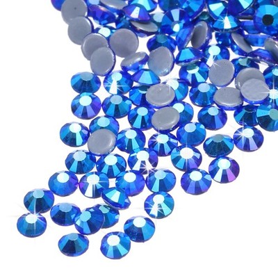 2880 Hotfix Strasssteine, 2.5mm SS8, dunkelblau für DIY Schmuck