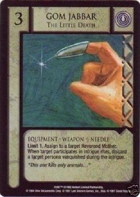 Dune CCG - Eye of the Storm GOM JABBAR THE LITTLE DEATH M/GEM MINT Tip Top Shelf