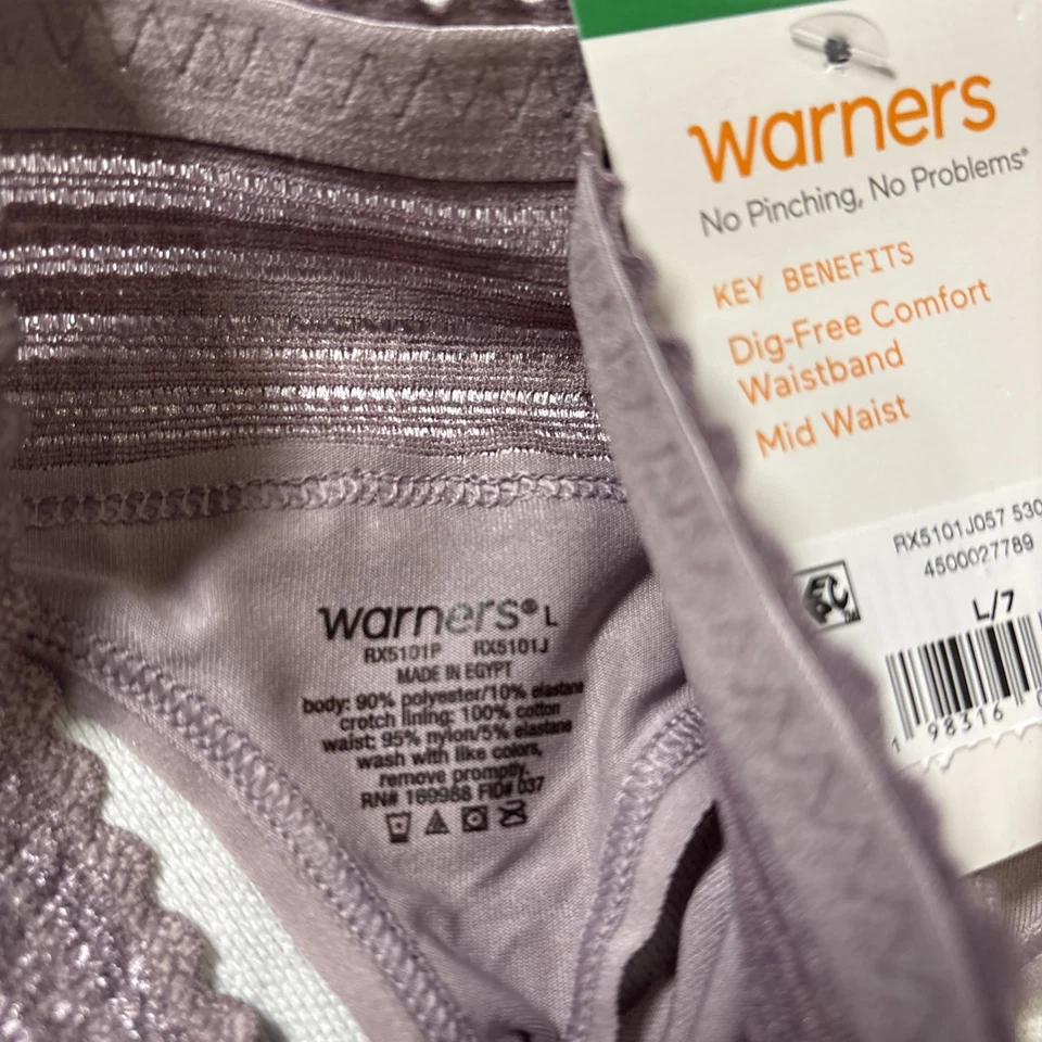 NUEVO Tanga de Encaje Warners No Pinching No Problems RX5101J Para Mujer Talla Grande 7 Foto 3 de 4