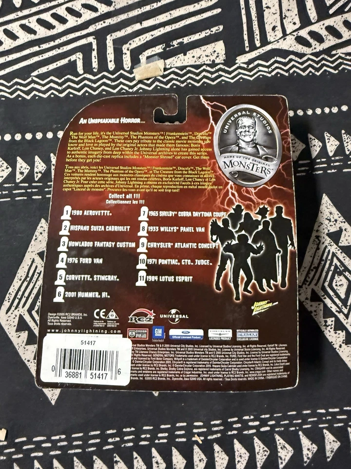 Johnny Lightning Universal Monsters Dracula #1 1980 Aerovette Black - Image 2 of 2